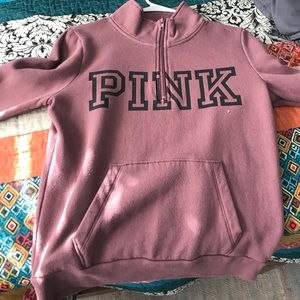 Pink quarter zip sweatshirt